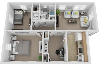 2 beds, 1 bath, 900 sqft, $1,554