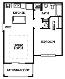 1 bed, 1 bath, 678 sqft, $1,664