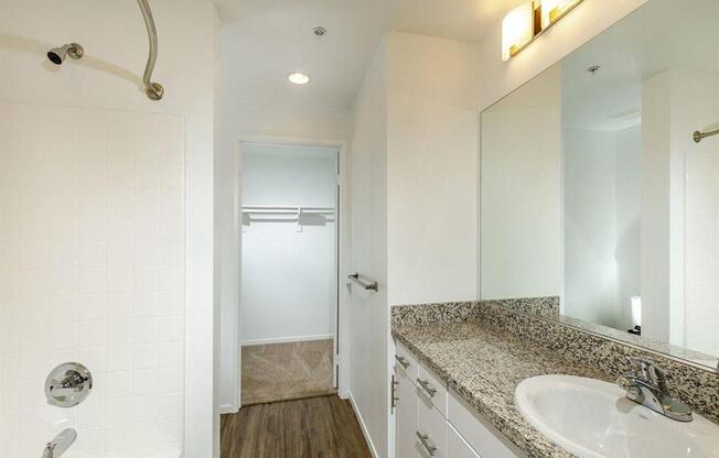 Master bedroom bathroom comes with sink, full bath, walking closet at the end of the hall