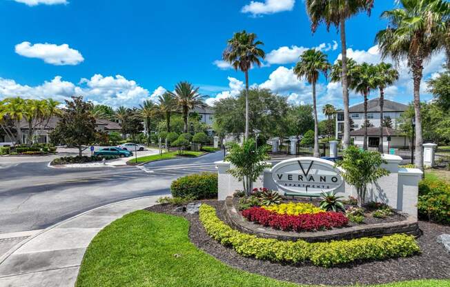 entryway to Verano apartments in Kissimmee Florida