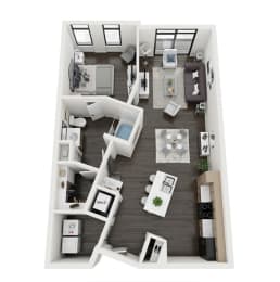 1 bed, 1 bath, 802 sqft, $1,487