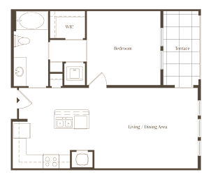 1 bed, 1 bath, 708 sqft, $1,295