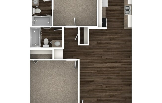 2 beds, 1 bath, 850 sqft, $1,106