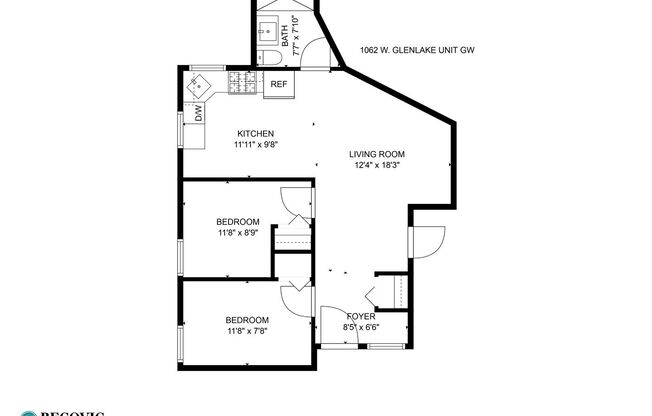 2 beds, 1 bath, 569 sqft, $2,150, Unit 1062-GW