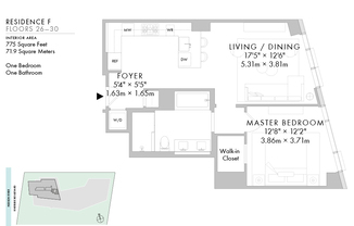 1 bed, 1 bath, 775 sqft, $7,850, Unit 30F