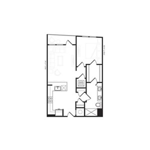 1 bed, 1 bath, 727 sqft, $1,884