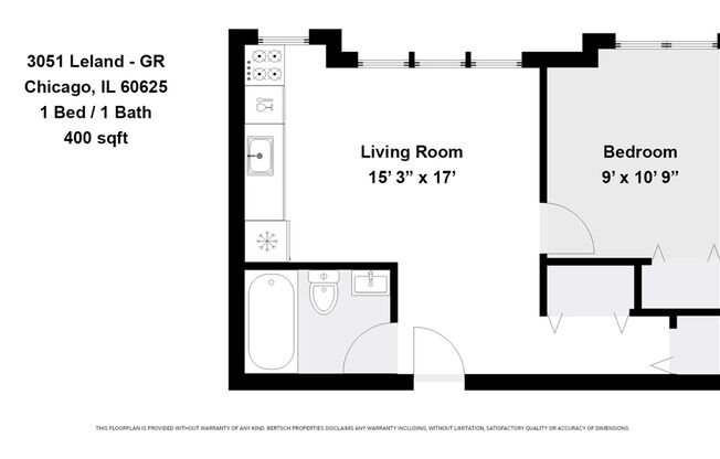 1 bed, 1 bath, 400 sqft, $1,475, Unit 3055-B03