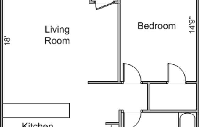 1 bed, 1 bath, 500 sqft, $1,839, Unit 45R-509