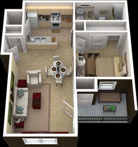 1 bed, 1 bath, 724 sqft, $1,225