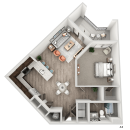 1 bed, 1 bath, 873 sqft, $1,580