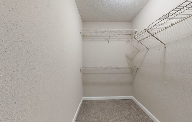 our spacious closets are equipped with a spacious walk in closet