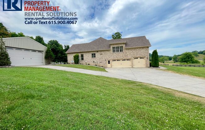 * PENDING* Stunning executive home on 6 acres in Thompsons Station- heated pool, gated entry w/ sec.code, 3-car garage+extra garage/workshop