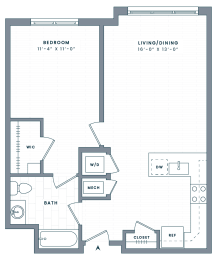 1 bed, 1 bath, 774 sqft, $2,840