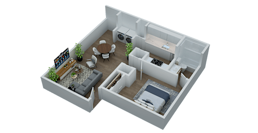 1 bed, 1 bath, 618 sqft, $1,250
