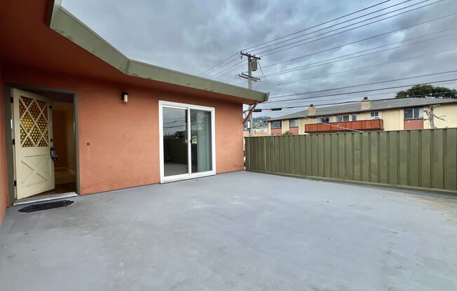 Large patio in this 3 bd 2 ba Nestled in the Heart of El Cerrito