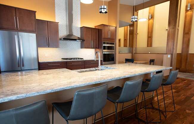 Granite Counter Tops In Kitchen at Cedar Place Apartments, Cedarburg