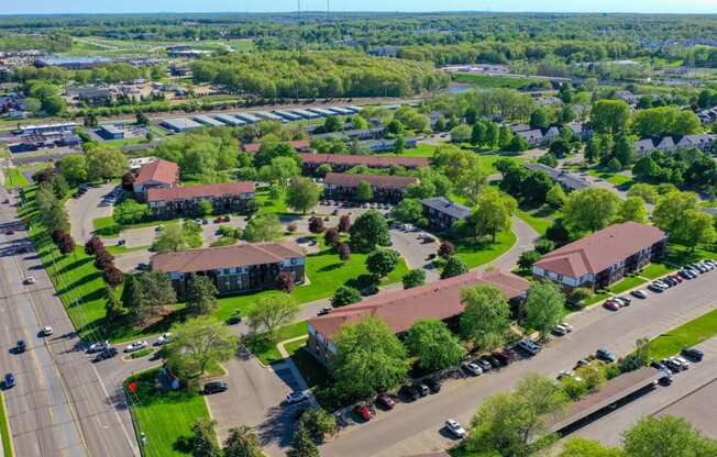 Aerial Neighborhood View at Seville Apartments, Michigan