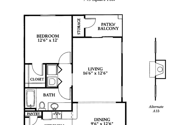 1 bed, 1 bath, 743 sqft, $1,135, Unit 1022