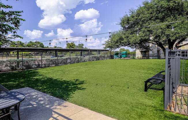 dog park at The Allure pet friendly apartments