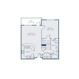 1 bed, 1 bath, 855 sqft, $1,848