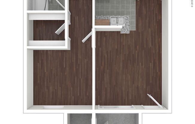 1 bed, 1 bath, 575 sqft, $1,009