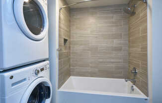 Bathroom with In-home Washer and Dryer