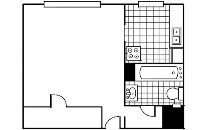 Studio, 1 bath, 400 sqft, $1,399, Unit I416