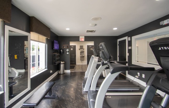 This is a photo of the fitness center at Deer Hill Apartments in Cincinnati Ohio.