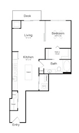 1 bed, 1 bath, 701 sqft, $1,500