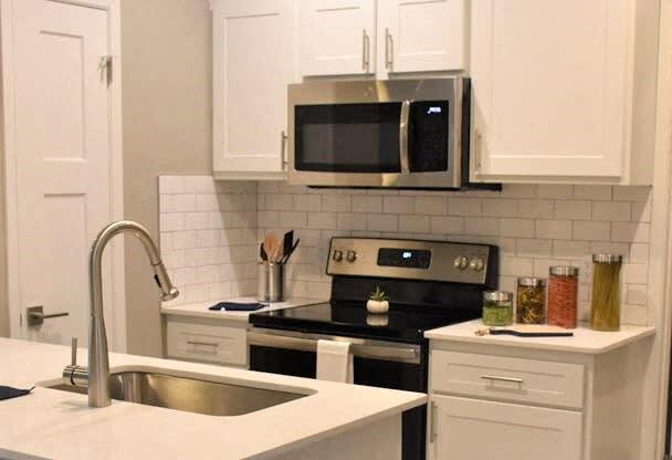 Soho Apartments kitchen area with appliances