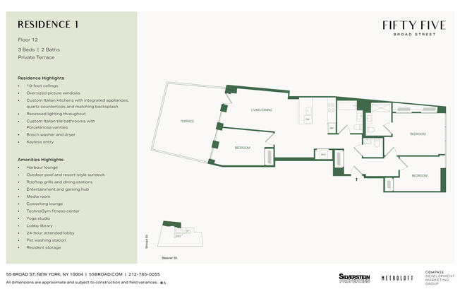 3 beds, 2.5 baths, $11,300, Unit 1301