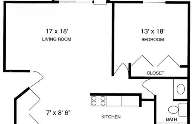 1 bed, 1 bath, 733 sqft, $1,410, Unit 2417-A10
