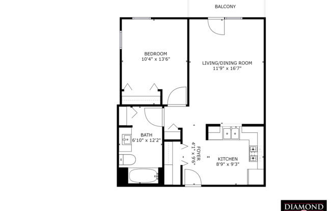 1 bed, 1 bath, $845