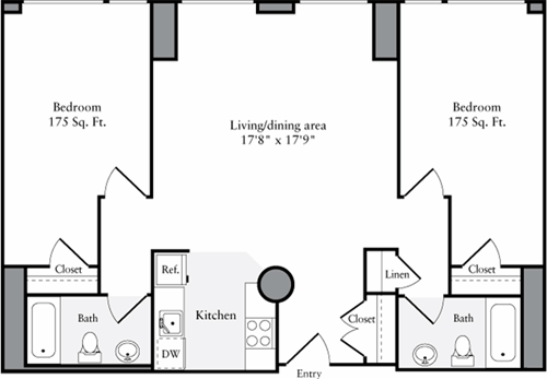 2 beds, 2 baths, 1,020 sqft, $4,360