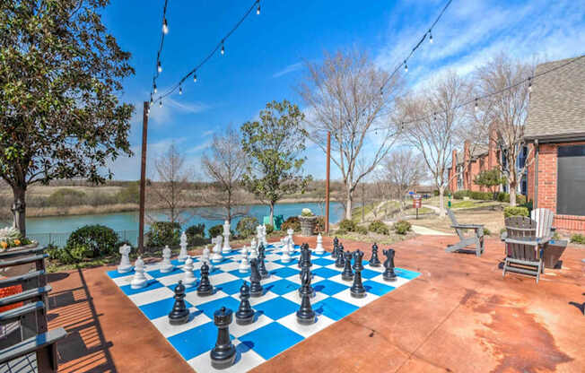 Oversized Chess Game.