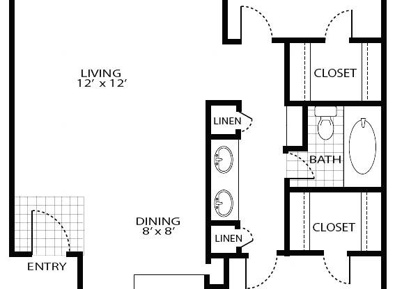 2 beds, 1 bath, 742 sqft, $1,261