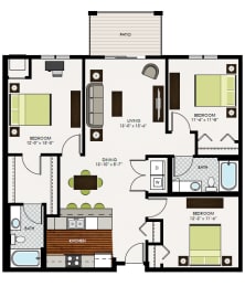 3 beds, 2 baths, 1,314 sqft, $2,539