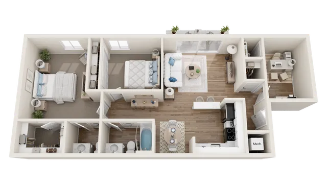 2 beds, 2 baths, 985 sqft, $2,189