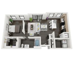1 bed, 1 bath, 870 sqft, $1,497