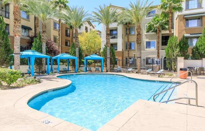 Pool patio and sundeck at Loreto & Palacio by Picerne, Las Vegas, 89149