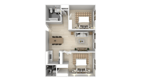 2 beds, 2 baths, 1,000 sqft, $2,700