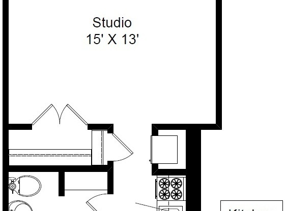 Studio, 1 bath, 375 sqft, $1,295