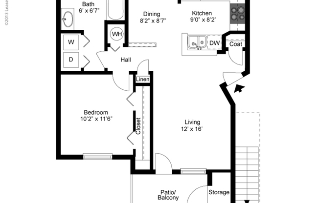 1 bed, 1 bath, 674 sqft, $1,147