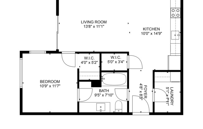 1 bed, 1 bath, 781 sqft, $1,755, Unit UC 2040-103