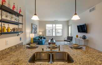 Kitchen at The Enclave Luxury Apartments