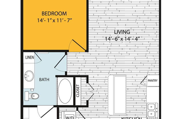 1 bed, 1 bath, 761 sqft, $2,025
