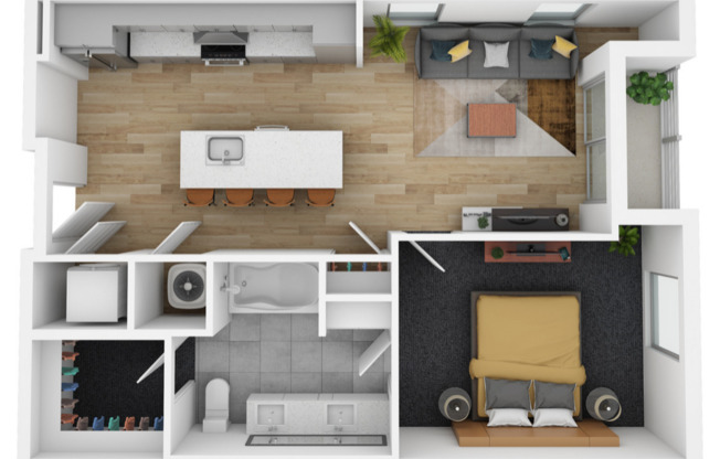 1 bed, 1 bath, 689 sqft, $1,783