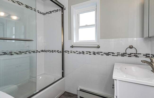 Newly renovated bathroomat Troy Hills Village in Parsippany, NJ,07054