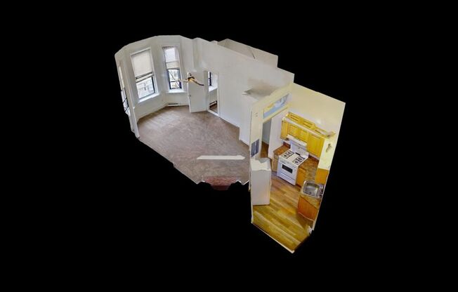 Studio, 1 bath, 450 sqft, $1,099, Unit 46-1R