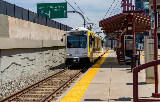 Direct light rail access at University Station connects Modera University Park to the heart of Denver in minutes.